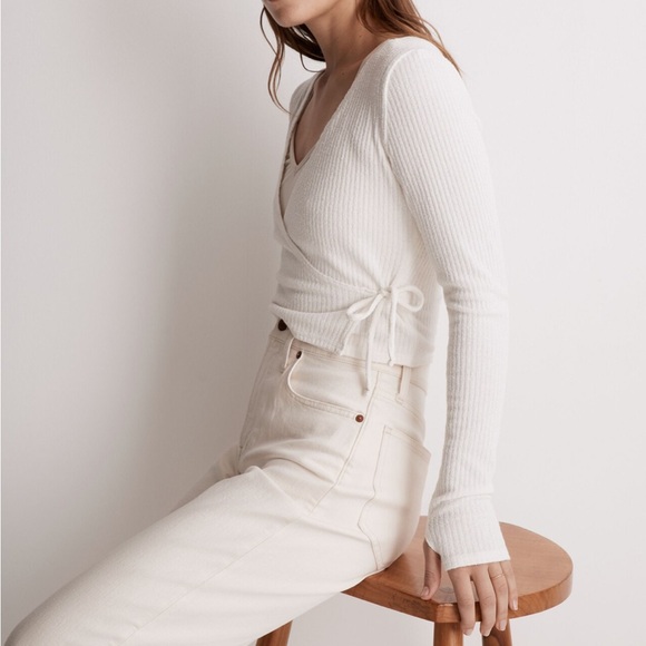 MWL Ribbed V-Neck Wrap Top - Picture 2 of 3